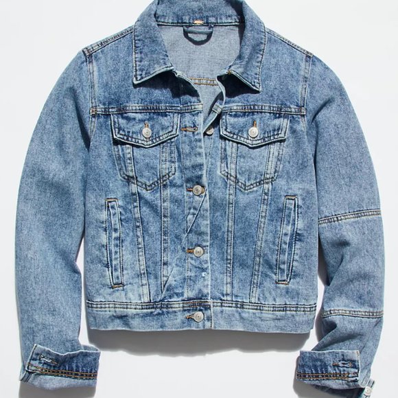 Free People Rumors Denim Jacket Light Indigo - Picture 1 of 2